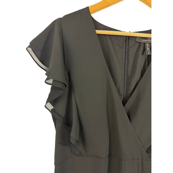 NWT BCBGMaxAzria Callie Flutter-Sleeve Chiffon Gown Formal Evening Dress Size 12 - Picture 11 of 16